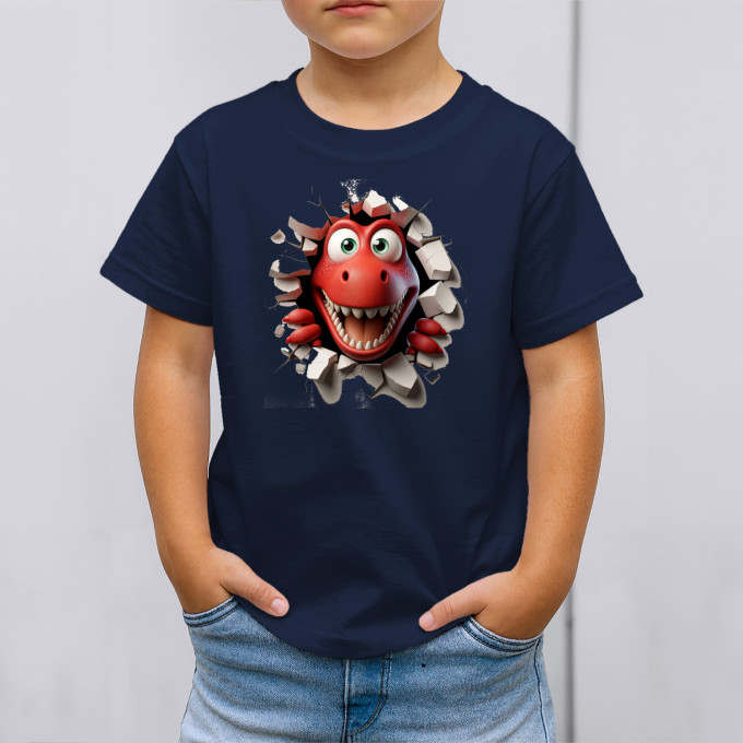 Vaikiški marškinėliai su spauda „Dino Drąsuolis“ - Image 2