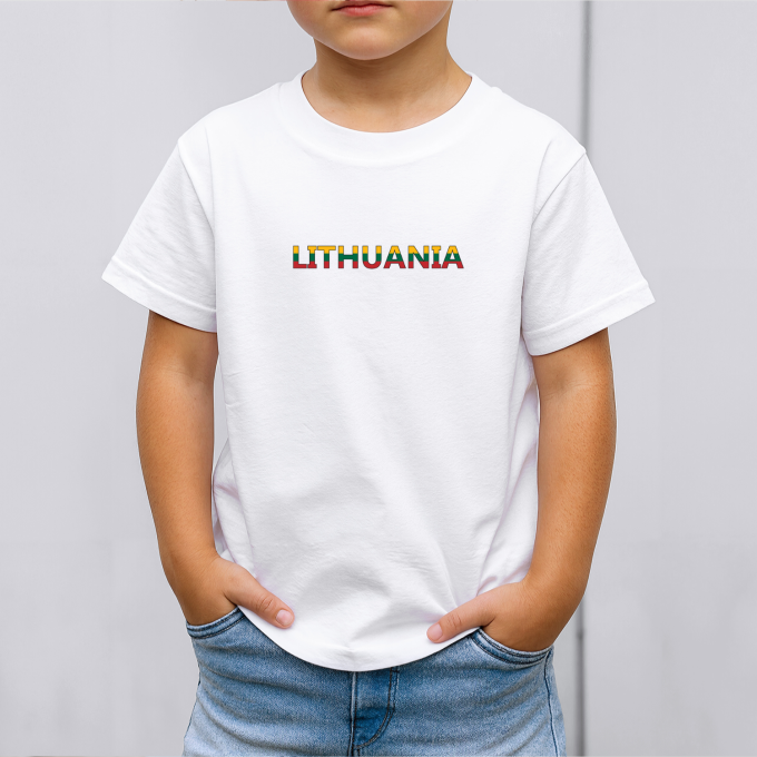 Vaikiški marškinėliai su spauda „Lithuania“ - Image 3