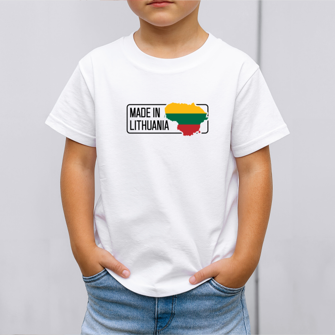 Vaikiški marškinėliai su spauda „Made in Lithuania“ - Image 2
