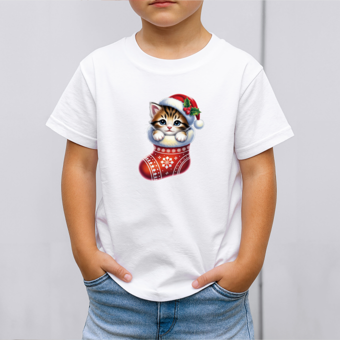 Vaikiški marškinėliai su spauda „Miau kojinėlė staigmena“ - Image 2