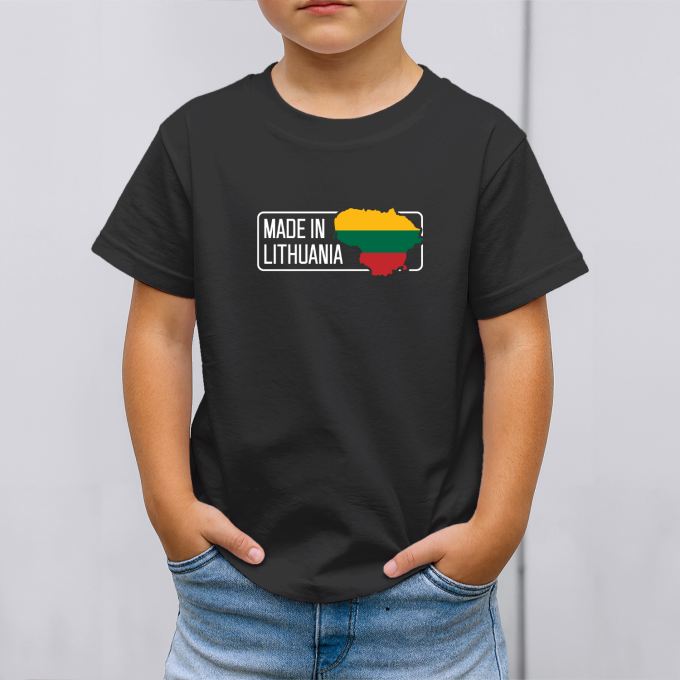 Vaikiški marškinėliai su spauda „Made in Lithuania“ - Image 3
