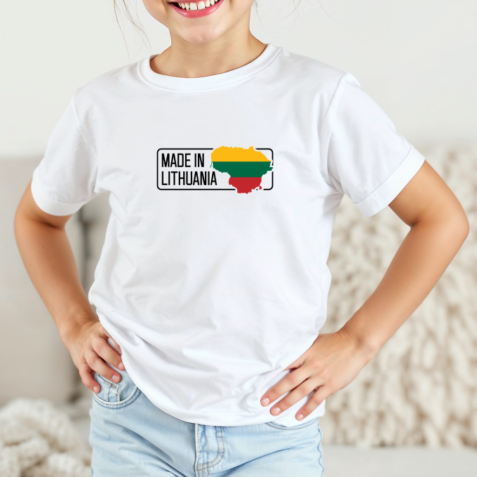Vaikiški marškinėliai su spauda „Made in Lithuania“ - Image 5