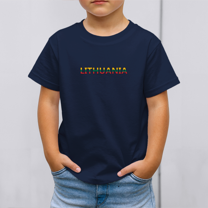 Vaikiški marškinėliai su spauda „Lithuania“ - Image 2