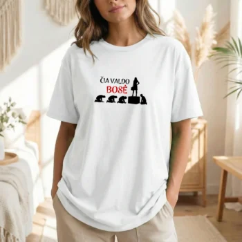 Unisex marškinėliai „Čia valdo bosė