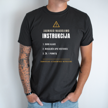 Unisex marškinėliai „Jaunikio instrukcija