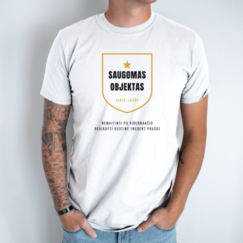 Unisex marškinėliai „Saugomas objektas