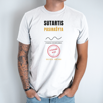 Unisex marškinėliai „Sutartis pasirašyta