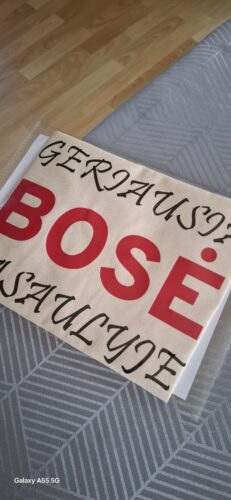 Click to view full screen Medžiaginis maišelis su spauda „Geriausia bosė pasaulyje“ photo review